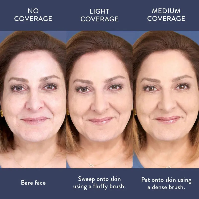 LOVILDS Award-Winning Baked Balance-n-Brighten Color Correcting Powder Foundation - Fair - Buildable Light to Medium Coverage - Demi-Matte Natural Finish
