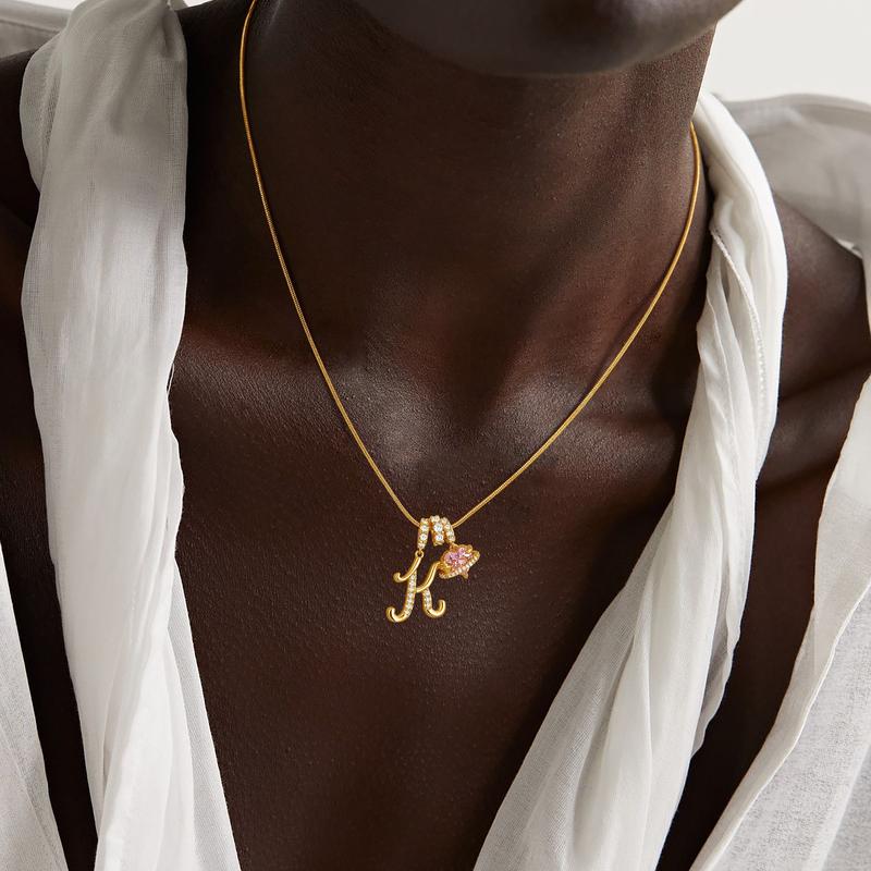 🔥Buy 1 Get 1 Free🔥LOVILDS Art Design Letter Necklace , Gold Chain Set, Hypoallergenic, Adjustable Size
