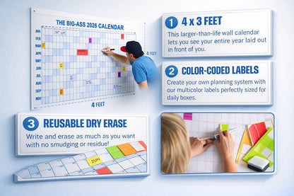 🔥70% OFF | LIMITED TIME🔥THE BIG-ASS 2026 CALENDAR - Design Your Amazing 2026!