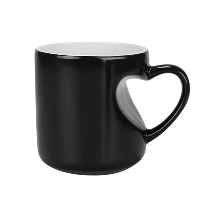 🔥70% OFF | LIMITED TIME🔥Heart-Shaped Color Changing Magic Ceramic Mug, Thermochromic Magic Reveal Design,