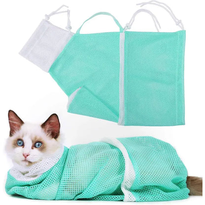 🚨 Huge Discounts🚨Cat Bathing Grooming Bag - Multifunctional Adjustable Breathable Restraint Shower Bag with Anti-Bite and Anti-Scratch Features