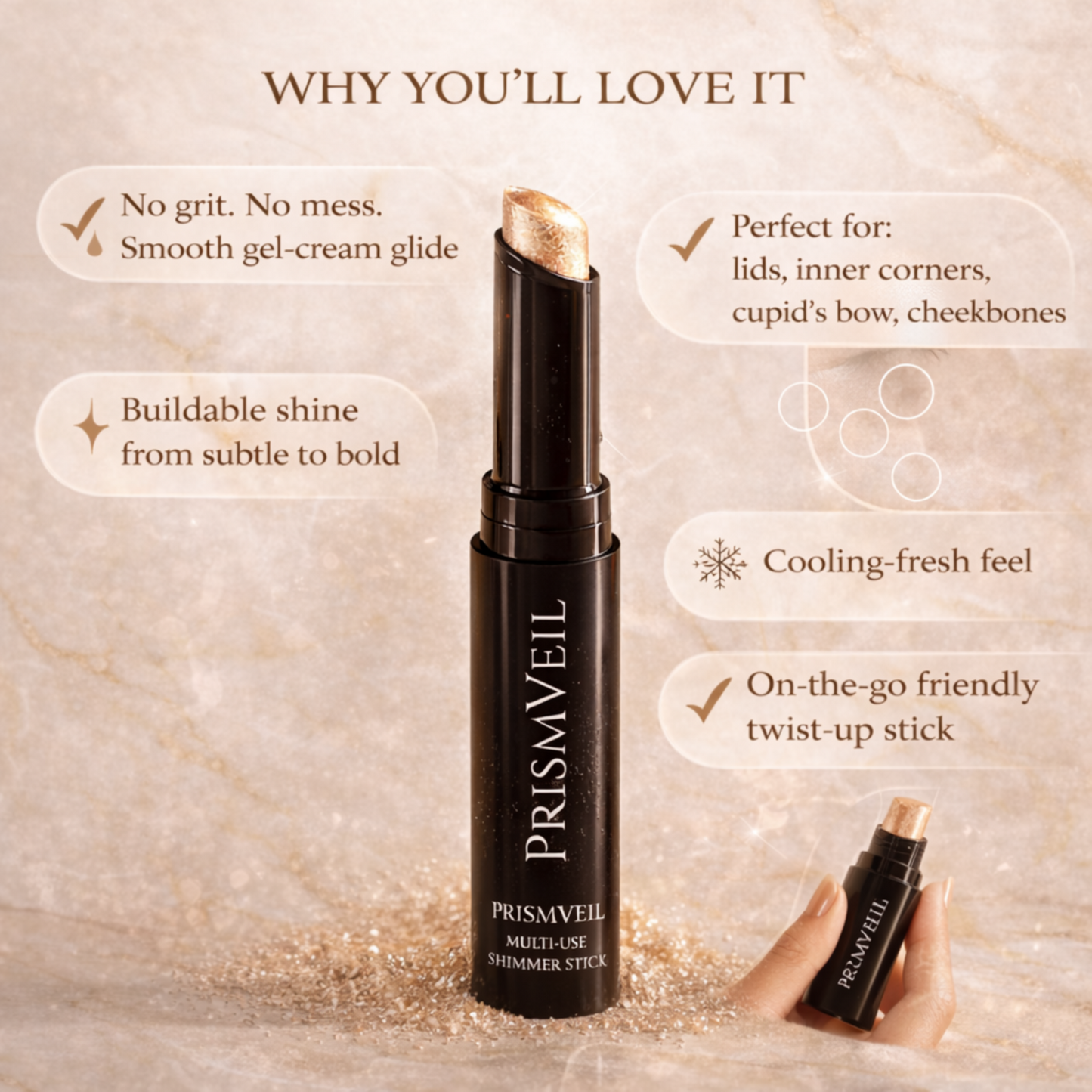 🔥Buy 1 Get 1 Free 🔥 PrismVeil  Multi-Use Shimmer Stick