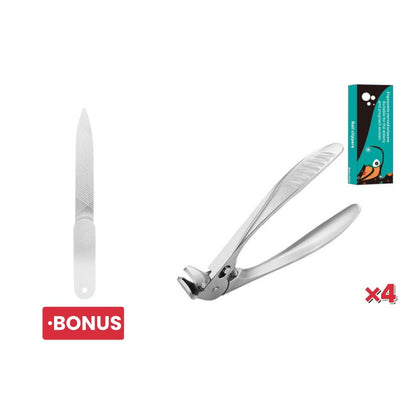 Stainless Steel Nail Clipper with Curved Precision Blades