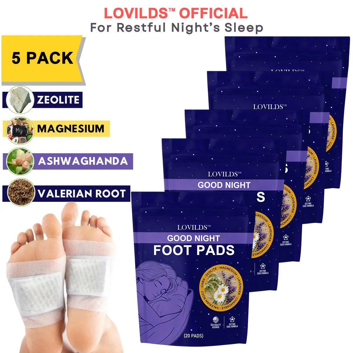 (5 Pack) Detox Foot Pads