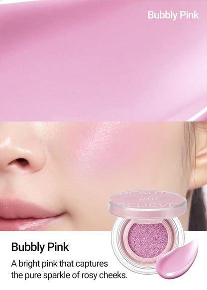 LOVILDS Artist Cushion Blush | Hydrating Korean Makeup Cushion Blush