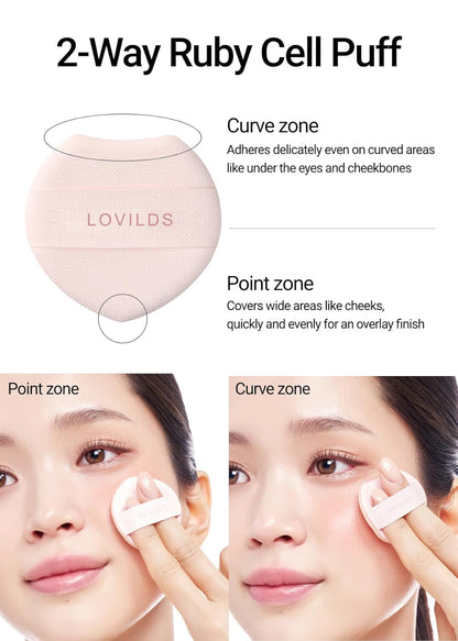 LOVILDS Artist Cushion Blush | Hydrating Korean Makeup Cushion Blush