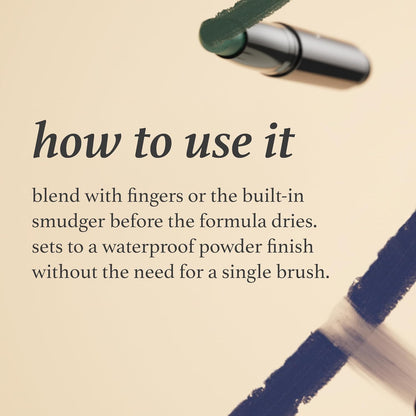 LOVILDS Eyeshadow Crème-to-Powder Waterproof Shadow Stick Duo – Long-Lasting, Crease-Proof, Easy Appy with Built-in Smudger