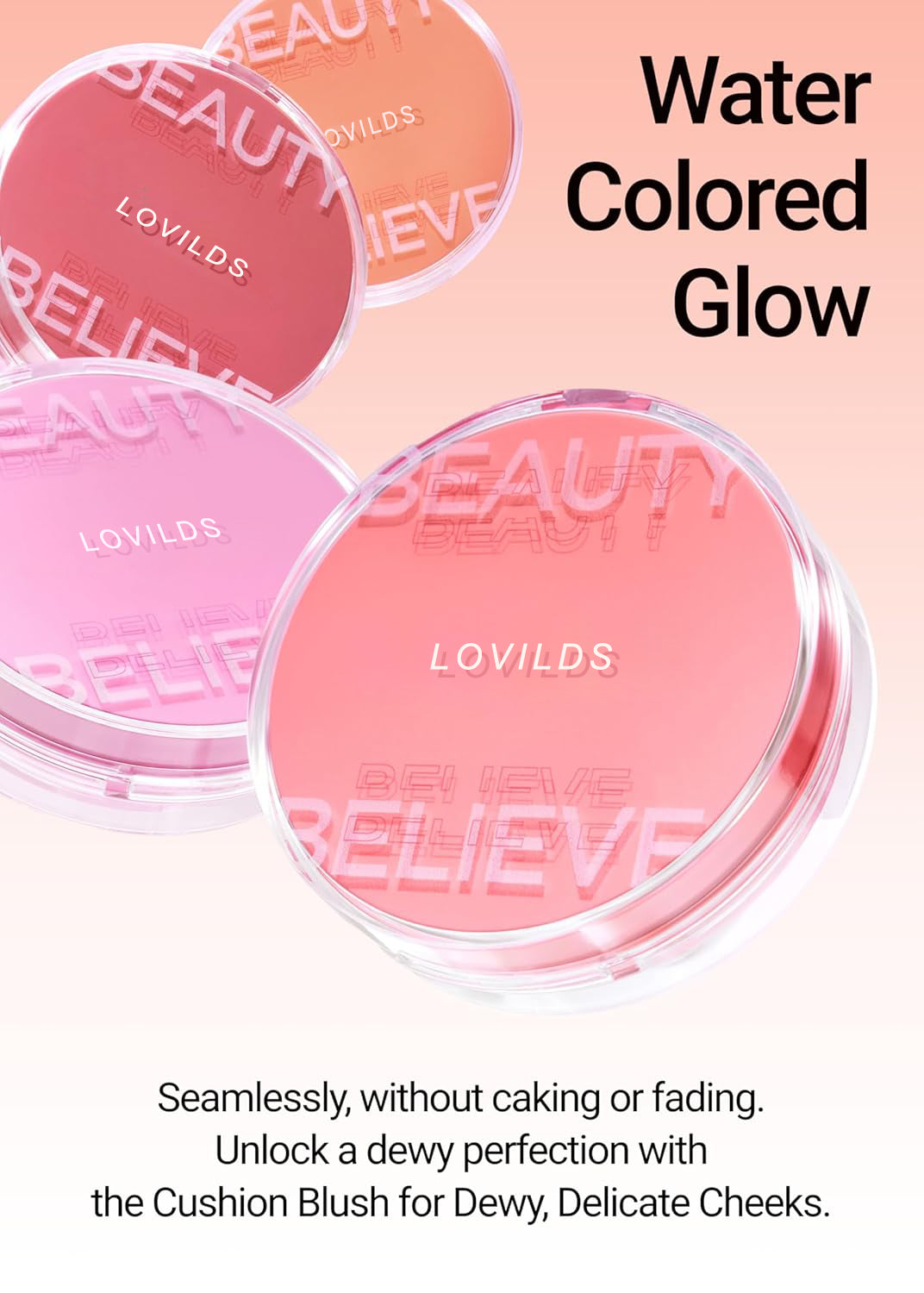 LOVILDS Artist Cushion Blush | Hydrating Korean Makeup Cushion Blush
