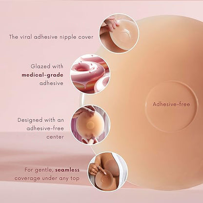 🔥Buy 1 Get 1 Free🔥LOVILDS sticky Circle Nipple Covers for Women - The Viral Sticky Boobs With an Adhesive-free nip nook
