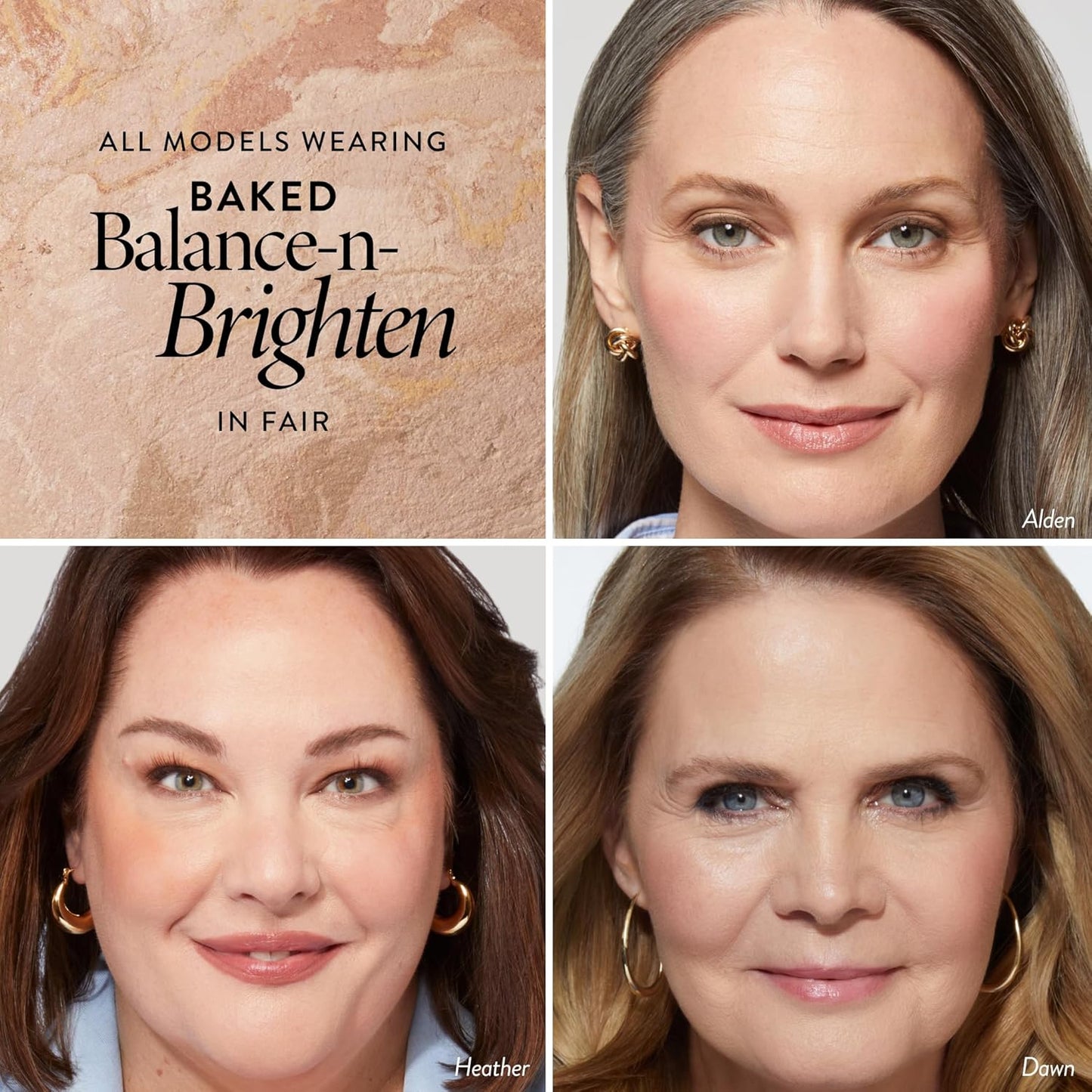 LOVILDS Award-Winning Baked Balance-n-Brighten Color Correcting Powder Foundation - Fair - Buildable Light to Medium Coverage - Demi-Matte Natural Finish