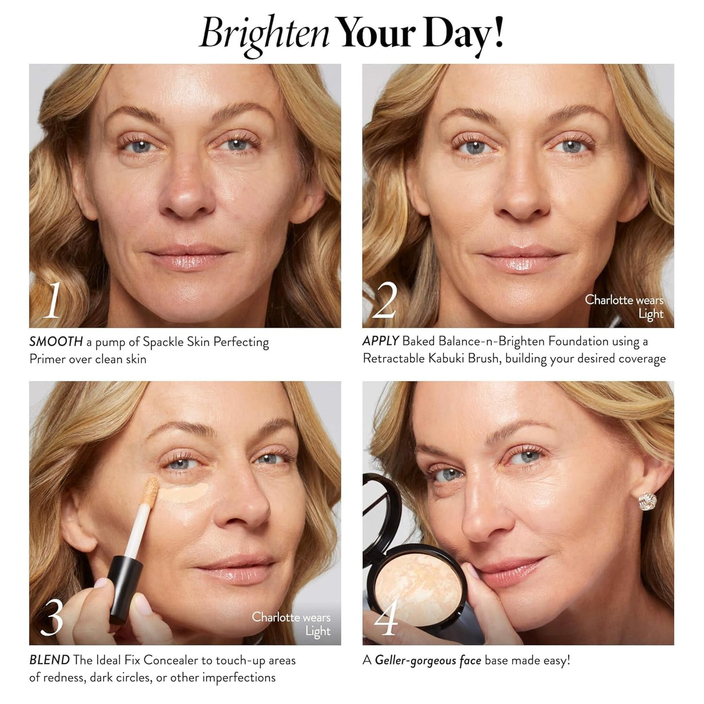 LOVILDS Award-Winning Baked Balance-n-Brighten Color Correcting Powder Foundation - Fair - Buildable Light to Medium Coverage - Demi-Matte Natural Finish