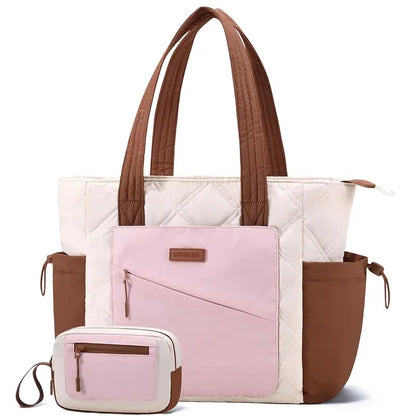 🔥70% OFF | LIMITED TIME🔥LOVILDS Laptop Tote Bag for Women, Large Quilted Puffer Tote bag , Work and Travel Shoulder Bag