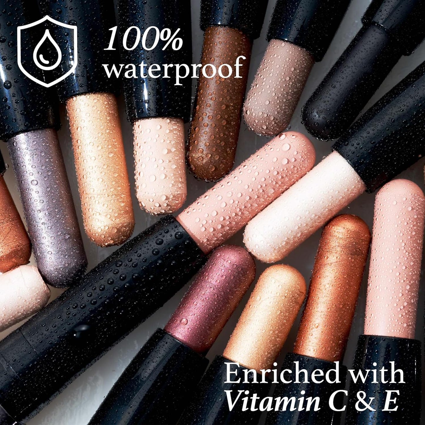 LOVILDS Eyeshadow Crème-to-Powder Waterproof Shadow Stick Duo – Long-Lasting, Crease-Proof, Easy Appy with Built-in Smudger