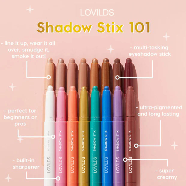 🔥BUY 1, GET 2 FREE🔥LOVILDS Shadow Stix Set – Viral Creamy Eyeshadow Sticks