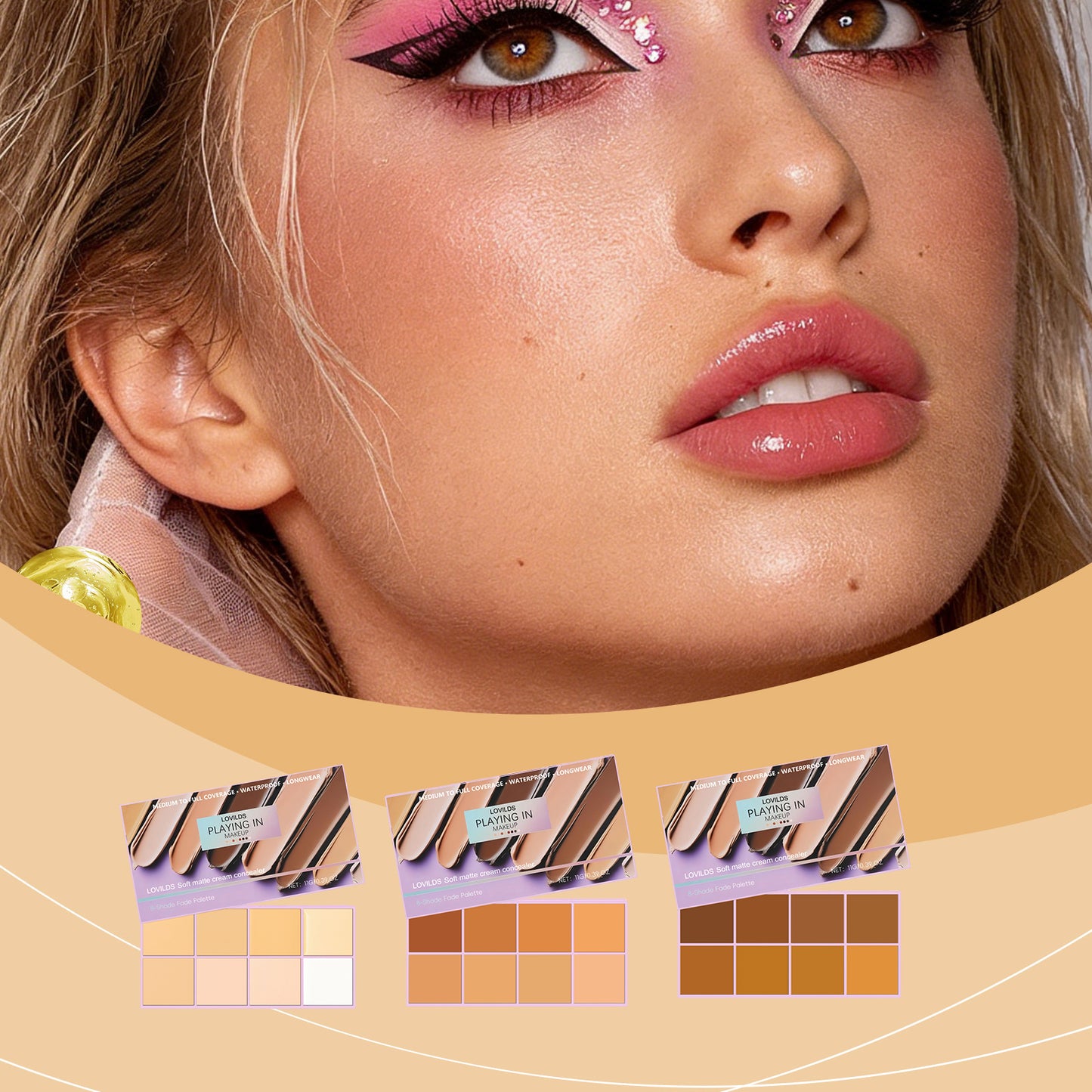 🔥60%OFF🔥LOVILDS Soft Matte Cream Concealer 8-Shade Fade Palette