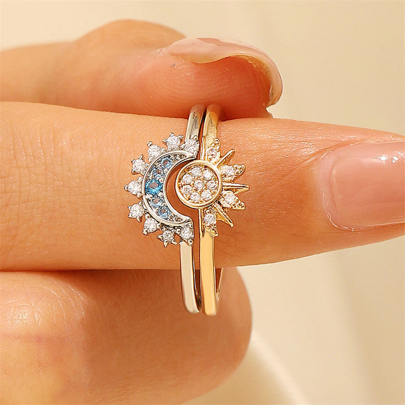 🔥Buy 1 Get 1 Free🔥CELESTIAL SUN AND MOON RING SET