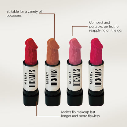 Christmas Secret Party Lipstick Collection — silky smooth, naturally pigmented, and matte with no smudging.