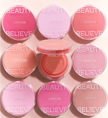 LOVILDS Artist Cushion Blush | Hydrating Korean Makeup Cushion Blush