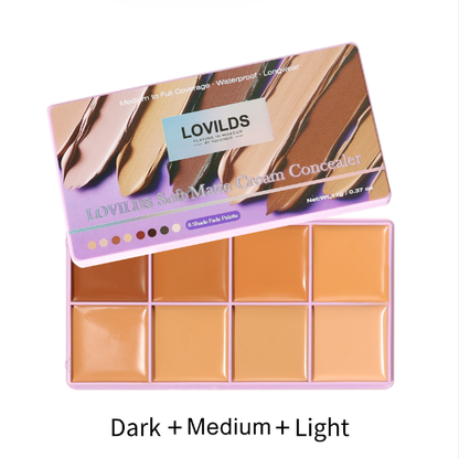 🔥60%OFF🔥LOVILDS Soft Matte Cream Concealer 8-Shade Fade Palette