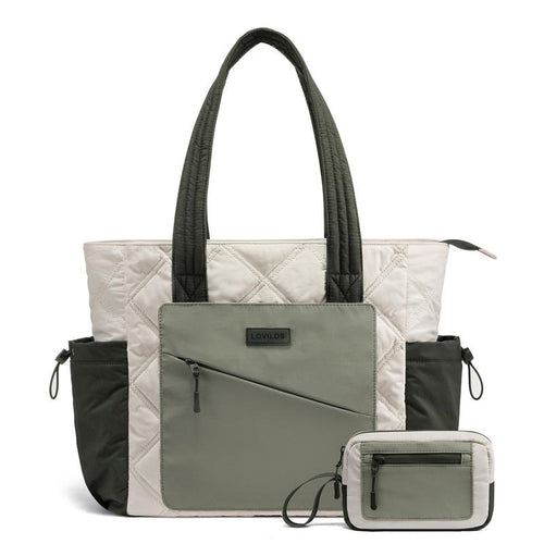🔥70% OFF | LIMITED TIME🔥LOVILDS Laptop Tote Bag for Women, Large Quilted Puffer Tote bag , Work and Travel Shoulder Bag