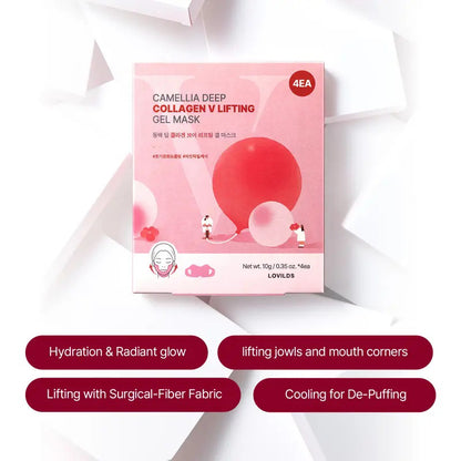 🔥70% OFF | LIMITED TIME🔥Wildtidey Camellia Deep Collagen Chin Lifting Gel Mask – Double Chin Reducer, Defined Jawline Shaper, Firming