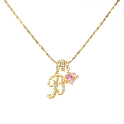 🔥Buy 1 Get 1 Free🔥LOVILDS Art Design Letter Necklace , Gold Chain Set, Hypoallergenic, Adjustable Size