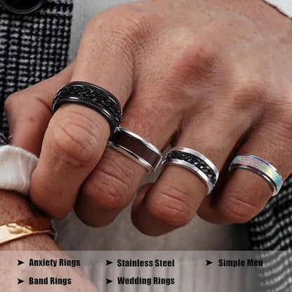 🔥70% OFF | LIMITED TIME🔥16Pcs Stainless Steel Fidget Rings