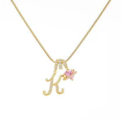 🔥Buy 1 Get 1 Free🔥LOVILDS Art Design Letter Necklace , Gold Chain Set, Hypoallergenic, Adjustable Size