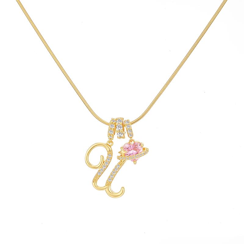 🔥Buy 1 Get 1 Free🔥LOVILDS Art Design Letter Necklace , Gold Chain Set, Hypoallergenic, Adjustable Size
