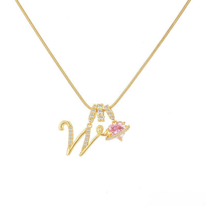 🔥Buy 1 Get 1 Free🔥LOVILDS Art Design Letter Necklace , Gold Chain Set, Hypoallergenic, Adjustable Size