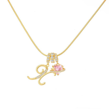 🔥Buy 1 Get 1 Free🔥LOVILDS Art Design Letter Necklace , Gold Chain Set, Hypoallergenic, Adjustable Size